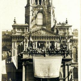 World War I victory celebrations at Town Hall, George Street Sydney, 1919