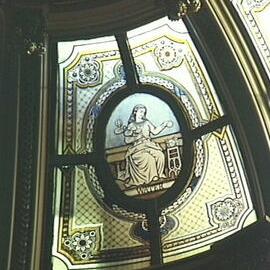 Stained glass panel in Vestibule dome