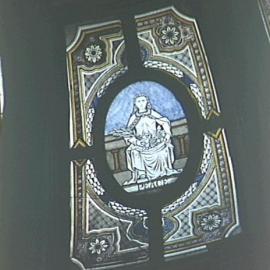 Stained glass panel in Vestibule dome