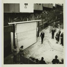 Unveiling of foundation stone, Town Hall House, 456 Kent Street Sydney, 1973