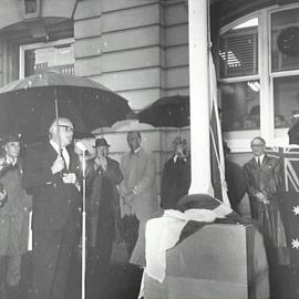 Flag raising ceremony