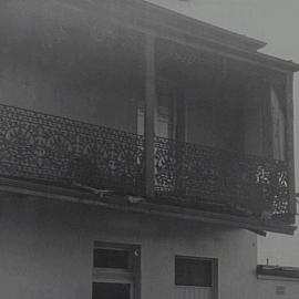 Store with cast iron balcony above, Munni and Union Streets Erskineville, 1957