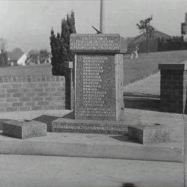 Rosebery War Memorial, El Alamein Reserve Rosebery, 1954