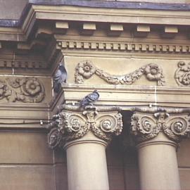 Sandstone carving, columns and capitals