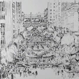 Drawing of Martin Place