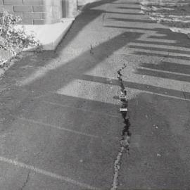 Crack in footpath