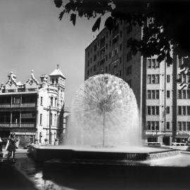 El Alamein Fountain in Fitzroy Gardens, Macleay Street Potts Point, 1962