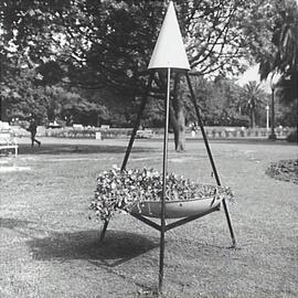 Hanging gardens on lawn