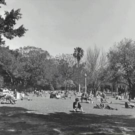 People sitting in Hyde Park