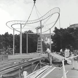 Construction of enclosure for Queen's visit