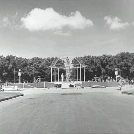 Construction of enclosure for Queen's visit