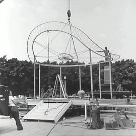 Construction of enclosure for Queen's visit