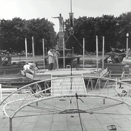 Construction of enclosure for Queen's visit