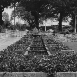 Water Feature inside Fragrance Gardens in Phillip Park, Cathedral Street Sydney, 1964