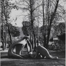 Earth Mother play sculpture in Phillip Park, College Street Sydney, circa 1960s 