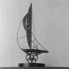 Model yacht for Barrenjoey Fountain in Lake Northam, 1966