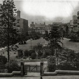 Wynyard Park from Margaret Street Sydney, 1900
