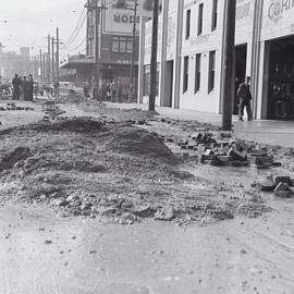 Road work in Parramatta Road, Camperdown