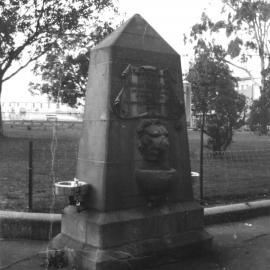 Nolan Memorial Fountain in Lang Park Sydney, no date