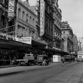 Pitt Street at entrance of Imperial Arcade, looking south from near King Street Sydney, 1960