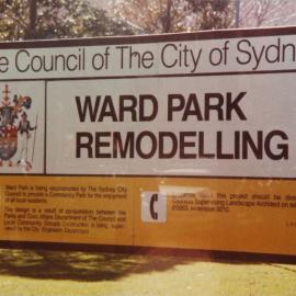 Ward Park remodelling