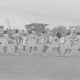 Girls folk dancing at Camperdown Park Children's Playground
