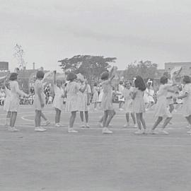 Girls folk dancing at Camperdown Park Children's Playground