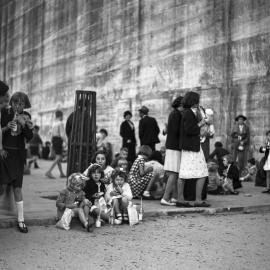 Children at King George V Memorial Children's Playground, circa 1930s