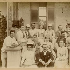 Tennis tournament at Maramanah House, Macleay Street Potts Point, 1891
