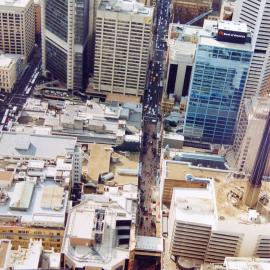 Aerial view of Pitt Street Mall