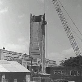 Pyrmont Incinerator chimney stack demolition