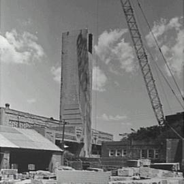 Pyrmont Incinerator chimney stack demolition