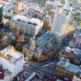 Aerial view of the corner of George Street and Park Street