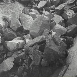 Uncrushed rock at ABM Quarry