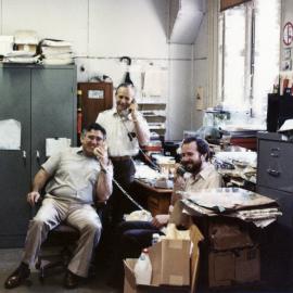 Office workers in Sydney Council Library in the Queen Victoria Building George Street Sydney, 1982 