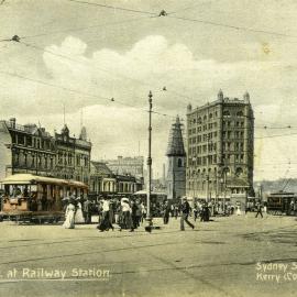 Postcard - George Street at Railway Square Sydney, circa 1905