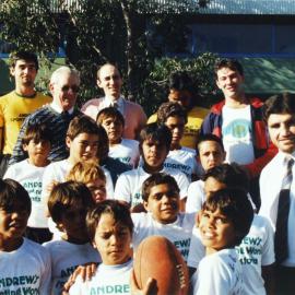 Walgett kids with South Sydney Captain Mario Fenech at Moore Park, circa 1990s