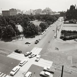 Intersection at Park Street and College Street Sydney, 1961