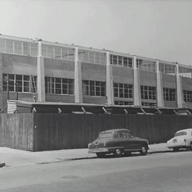 Construction of the Reg Cope grandstand at Redfern Oval, Redfern Street Redfern, 1957