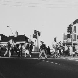 Pedestrians, King Street and Enmore Road Newtown, 1985