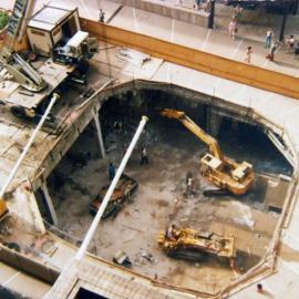 Construction in Martin Place, 1980