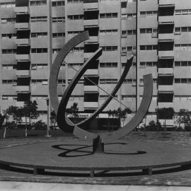 Sundial, Captain Cook Place, Raglan and Pitt Streets Waterloo, 1970