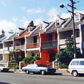 Original Victorian terrace houses in Abercrombie Street Darlington, circa 1986