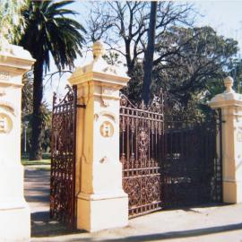 Gates to entrance of Redfern Park, Redfern Street Redfern, 1989