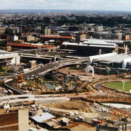 Tumbalong Park under construction