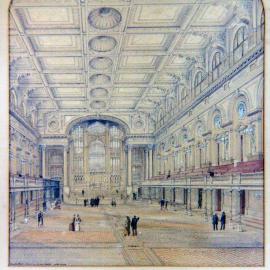 Interior of Centennial Hall, 1884