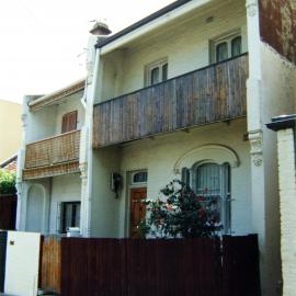 View looking north-east to terrace houses, William Street Redfern, 1989