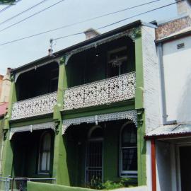 View looking south-west to terrace houses, William Street Redfern, 1989