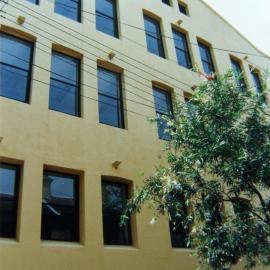 View looking east to warehouse, William Street Redfern, 1989