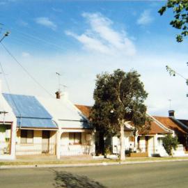  View looking south-east to terrace houses, Young Street Redfern, 1989